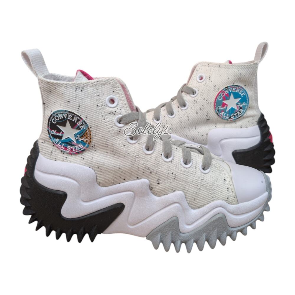 Converse Run Star Motion 90s Marbled White Prime Pink Black Platform Sneaker 6